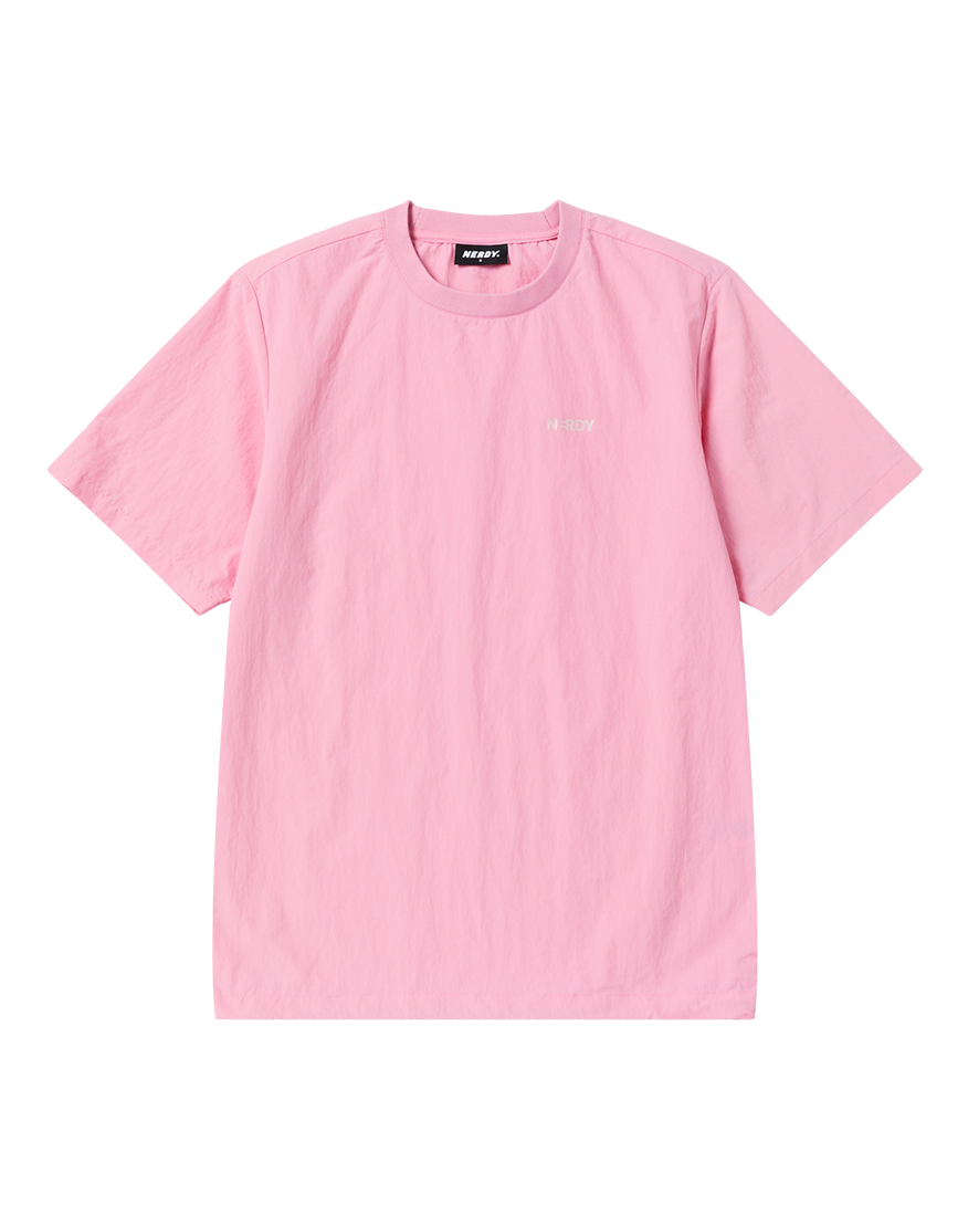 우븐 베이직 반팔 티셔츠 핑크